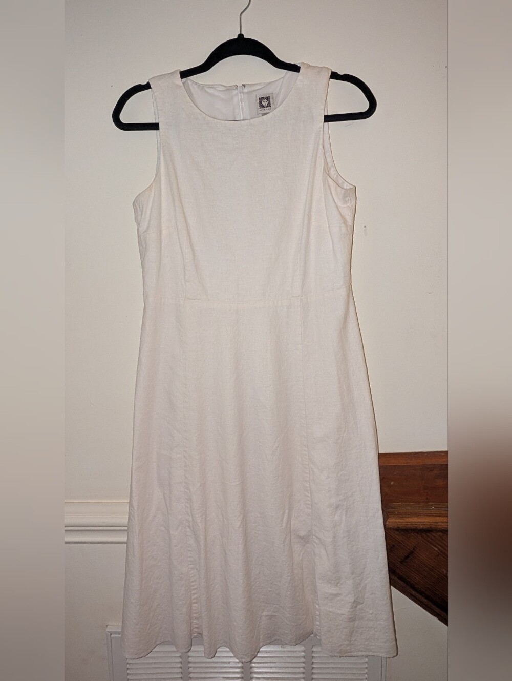 Anne Klein Cream Sleeveless A-Line Dress